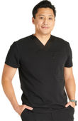 Cherokee Men's V-Neck Zip Pocket Scrub Top CK718A