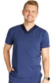Cherokee Men's V-Neck Zip Pocket Scrub Top CK718A