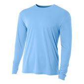 A4 Cooling Performance Youth Long Sleeve Crew LIGHT BLUE Primary