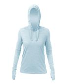 Anetik Women's Breeze Tech Hooded T-Shirt WSBRZH0 SKY HEATHERED Primary