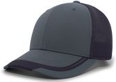 Adjustable Trucker/Baseball Curved-Bill Cap (Carbon w/Silver, White, Orange, Navy)