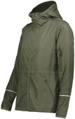 Womens Pocketed Packable Full Zip Jacket (Olive or Purple)