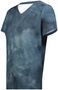 Womens Sublimated Tie Dye Design, 50+UPF, Ultra-Soft Tee Shirt STORM CLOUD PRINT Primary