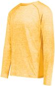 Holloway Youth Electrify Coolcore Long Sleeve Tee 222670 GOLD HEATHER Primary
