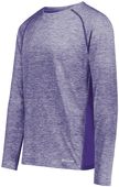 Holloway Youth Electrify Coolcore Long Sleeve Tee 222670 PURPLE HEATHER Primary