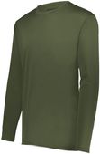 Holloway Youth Momentum Long Sleeve Tee 222823 OLIVE Primary