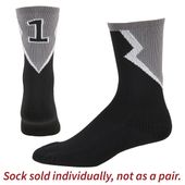 Adult Medium (Size 9-11) Team Numbered Fancy Calf Length Sports Sock (Each)