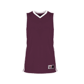 Alleson Adult Single Ply Basketball Jersey 539J MAROON / WHITE Primary