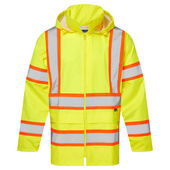 Portwest Hi-Vis X Back Contrast Tape Rain Jacket CA400