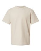 American Apparel Pique Mockneck Tee AME-1PQ BONE Primary