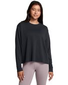 Under Armour Heavyweight Boxy Women's Cropped Long Sleeve Shirt 1387017 001 - BLACK Primary