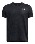 Under Armour Tech Vent Jacquard Boys' Short Sleeve Shirt 1390019 001 - BLACK/WHITE Primary
