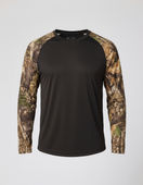 Realtree Performance Color Blocked Long Sleeve Shirt RT3104 APX CAMO/BLK MT Primary