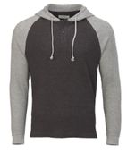 Boxercraft Men's Waffle Knit Pullover Hoodie BM3702 CHARCOAL/OXF HT Primary