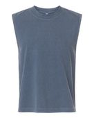 American Apparel Unisex Heavyweight Cotton Garment-Dyed Mid-Length Muscle Tee 207GD FADED NAVY Primary