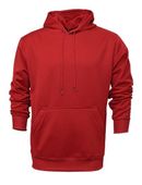Baw Men's Heather Pullover Hooded Sweatshirts RED Primary