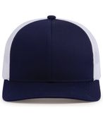 Pacific Headwear 104C Trucker Mesh Baseball Cap TRUE NAVY/WHITE/TRUE NAVY Primary