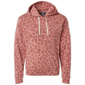 J America Tri-Blend Pullover Fleece Hoodie 8871 DUSTY ROSE LEOPARD TRIBLEND Primary