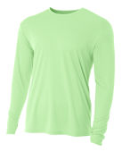 A4 Cooling Performance Adult Long Sleeve Crew LIGHT LIME Primary