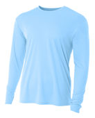 A4 Cooling Performance Adult Long Sleeve Crew SKY BLUE Primary