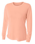 A4 Women's Long Sleeve Performance Crew Shirt NW3002 SALMON Primary