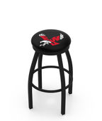 Eastern Washington Flat Blk/Chrome Ring Bar Stool