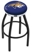 Montana State Univ Flat Blk/Chrome Ring Bar Stool