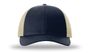 Richardson 115 Low Pro Mesh Back Trucker Cap NAVY/KHAKI Front
