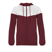 Badger Womens Sprint Outer Core Jacket MAROON / WHITE Pocket