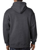 Bayside Adult 80/20 Full Zip Jacket BA900 CHARCOAL HEATHER Back