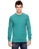Comfort Colors Adult Heavyweight RS Long-Sleeve Pocket T-Shirt C4410 SEAFOAM Pocket