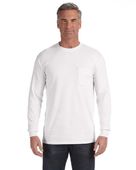 Comfort Colors Adult Heavyweight RS Long-Sleeve Pocket T-Shirt C4410 WHITE Pocket