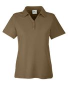 Core 365 Ladies' Fusion ChromaSoft Pique Polo CE112W COYOTE BROWN Pocket