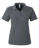Core 365 Ladies' Fusion ChromaSoft Pique Polo CE112W CARBON HEATHER Pocket