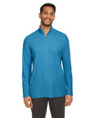 Core 365 Men's Fusion ChromaSoft Pique Quarter-Zip CE405 ELECTRIC BLUE Pocket