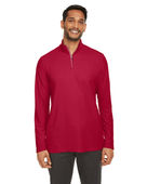 Core 365 Men's Fusion ChromaSoft Pique Quarter-Zip CE405 CLASSIC RED Pocket