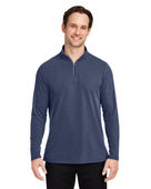 Core 365 Men's Fusion ChromaSoft Pique Quarter-Zip CE405 CLASSIC NAVY HTH Pocket