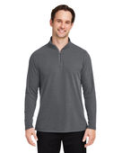 Core 365 Men's Fusion ChromaSoft Pique Quarter-Zip CE405 CARBON HEATHER Pocket