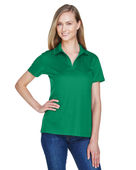 Devon & Jones CrownLux Performance Ladies' Plaited Polo DG20W KELLY GREEN Pocket