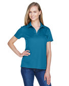 Devon & Jones CrownLux Performance Ladies' Plaited Polo DG20W DARK TEAL Pocket