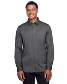 Devon & Jones Men's CrownLux Performance Plaited Button-Down Shirt DG20Z GRAPHITE Pocket
