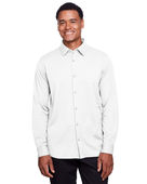 Devon & Jones Men's CrownLux Performance Plaited Button-Down Shirt DG20Z WHITE Pocket