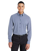 Devon & Jones CrownLux Performance Men's Tonal Mini Check Shirt DG535 NAVY Pocket