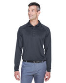 Harriton Men's Advantage Snag Protection Plus Long-Sleeve Tactical Polo M211L DARK CHARCOAL Pocket