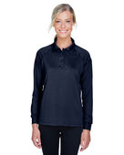 Harriton Ladies' Advantage Snag Protection Plus Long-Sleeve Tactical Polo M211LW DARK NAVY Pocket