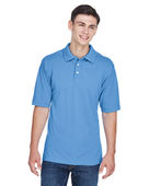Harriton Men's 5.6 oz. Easy Blend Polo M265 LT COLLEGE BLUE Pocket