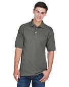 Harriton Men's 5.6 oz. Easy Blend Polo M265 CHARCOAL Pocket