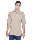 Harriton Men's 5.6 oz. Easy Blend Polo M265 STONE Pocket
