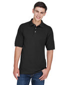 Harriton Men's 5.6 oz. Easy Blend Polo M265 BLACK Pocket