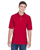 Harriton Men's 5.6 oz. Easy Blend Polo M265 RED Pocket